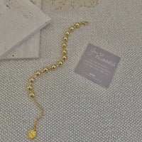 Love My Cadet 18K Military Satellite Chain Beaded Bracelet