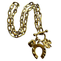 Lucky Cowgirl Toggle Charm Necklace