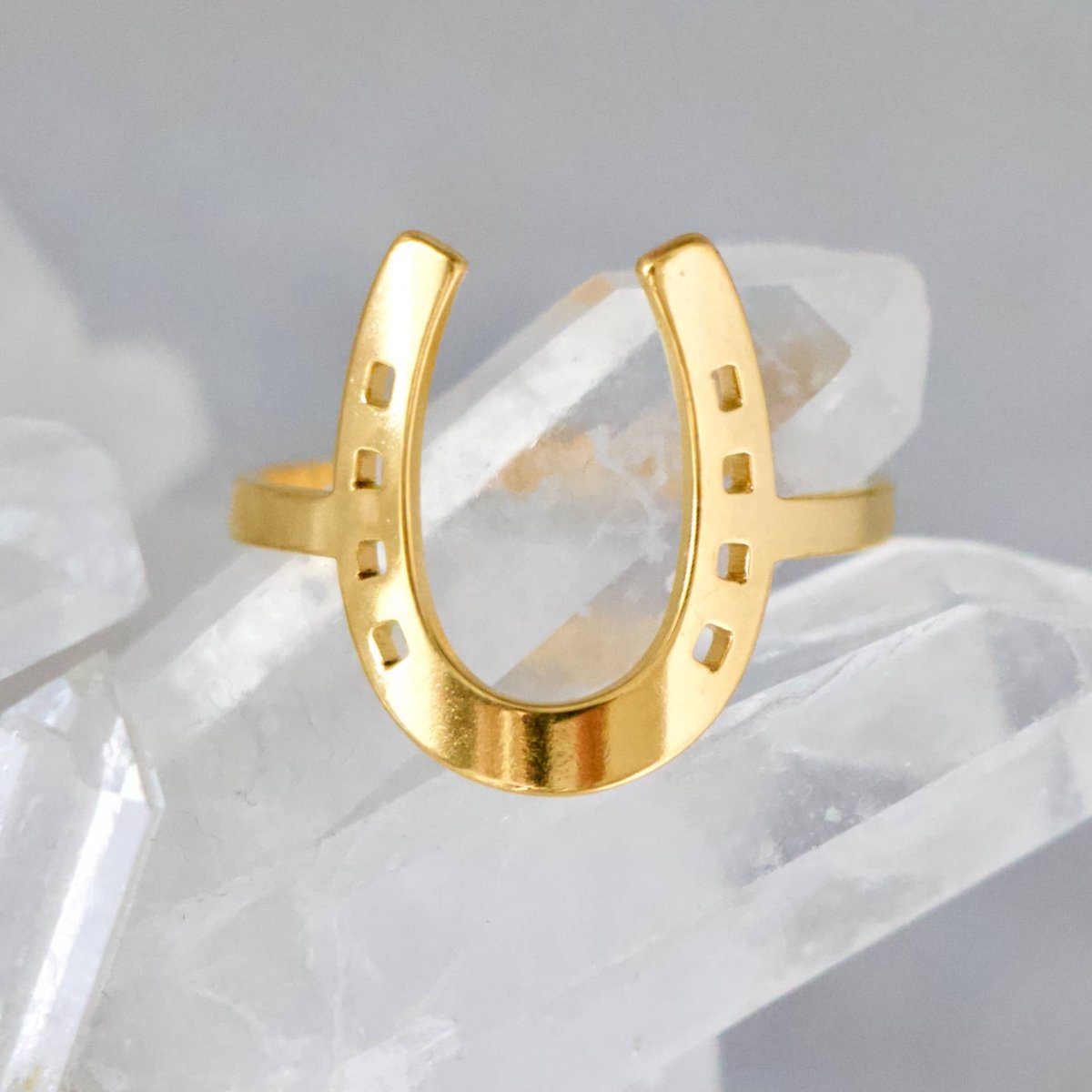 Lucky Horseshoe Ring -  Gold