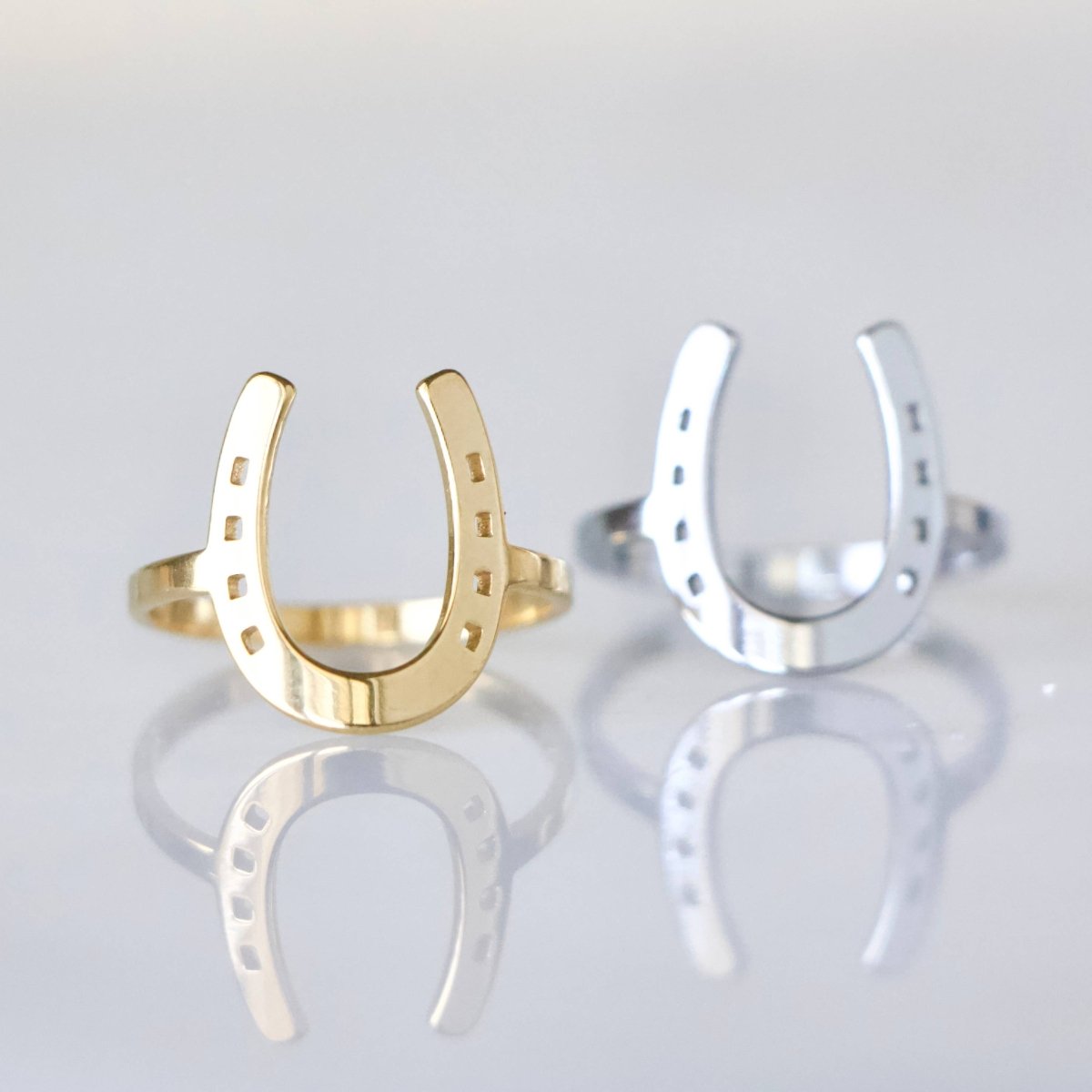 Lucky Horseshoe Ring -  Gold