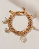 Lunar Legends Moonstone Charm Bracelet with Unique Charms
