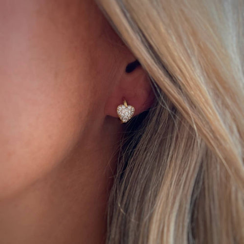 Maddie Heart Gold Filled Huggie Hoops Earrings