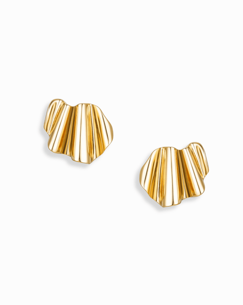 Mari Statement Studs: Yellow Gold