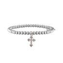 Mary's Diamond Cross Bracelet in Rose Gold