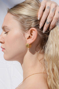 Mermaid Stainless Steel Shell Huggie Earrings