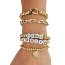 Mila Unique Link Chain Magnetic Bracelet : Gold