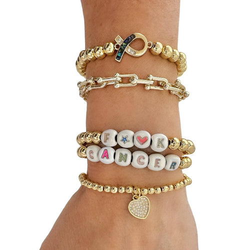 Mila Unique Link Chain Magnetic Bracelet : Gold