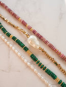 Milos Malachite Beaded Necklace Necklaces by JacqMaria Jewelry
