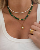 Milos Malachite Beaded Necklace Necklaces by JacqMaria Jewelry