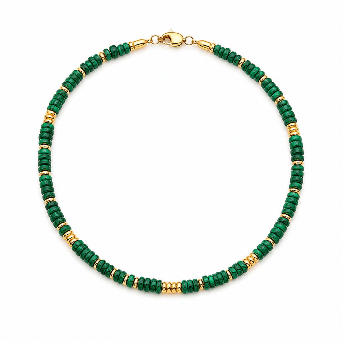 Milos Malachite Beaded Necklace