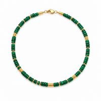 Milos Malachite Beaded Necklace