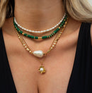 Milos Malachite Beaded Necklace Necklaces by JacqMaria Jewelry