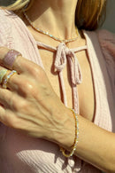Mixed Stone Pink Opal and CZ Vienna Tennis Necklace Necklace by Native Gem