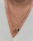 Moon and Stars Celestial Double Layering Necklace by Kamaria Jewelry