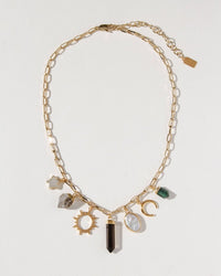 Moonstone Charm Necklace - Sustainable Elegance Jewelry
