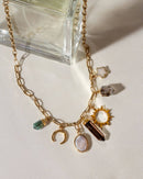Moonstone Charm Necklace - Sustainable Elegance Jewelry