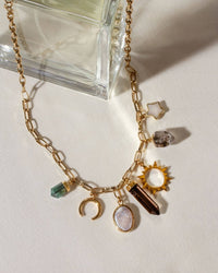 Moonstone Charm Necklace - Sustainable Elegance Jewelry