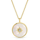 Mother of Pearl Halo Pendant