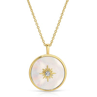 Mother of Pearl Halo Pendant