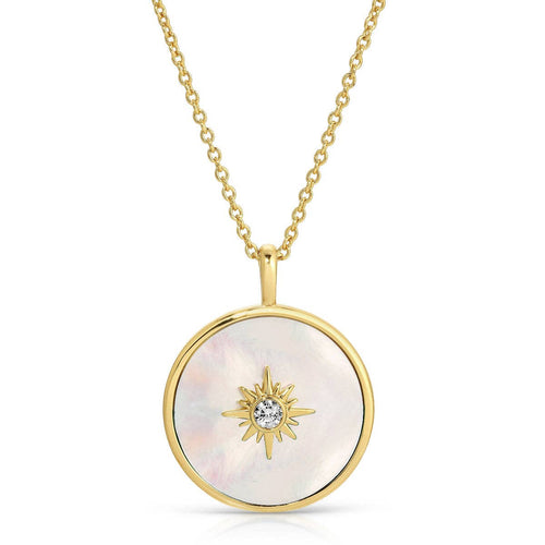Mother of Pearl Halo Pendant