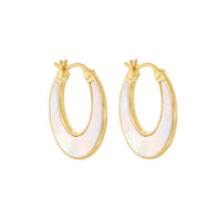 Mother of Pearl Moon Phase Hoops