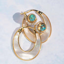 Mother of Pearl Moon Phase Hoops by La Kaiser