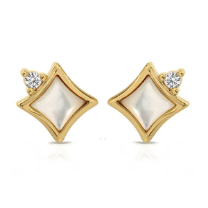 Mother of Pearl Stellina Gold Studs