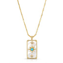 Mother of Pearl & Turquoise Starman Pendant