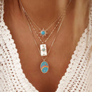 Mother of Pearl & Turquoise Starman Pendant