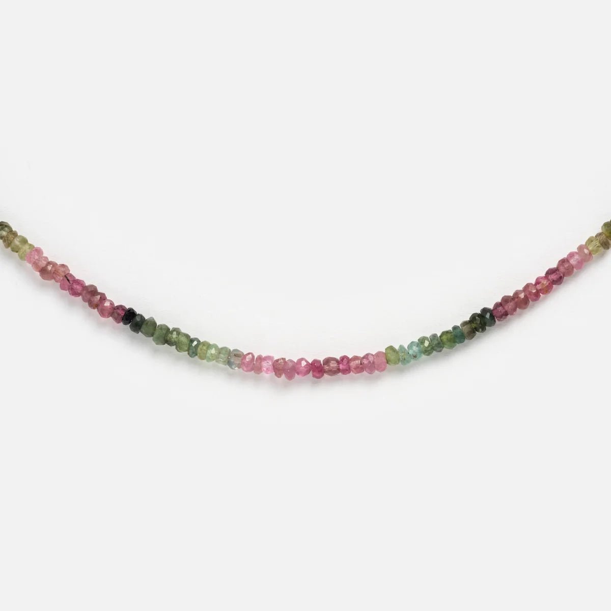 Multicolour Green Tourmaline | Pink Green Beaded