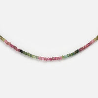 Multicolour Green Tourmaline | Pink Green Beaded
