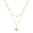 North Star Opal Double Layering Necklace by Kamaria Jewelry