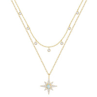 North Star Opal Double Layering Necklace