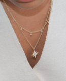 North Star Opal Double Layering Necklace by Kamaria Jewelry