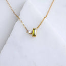 Olive Zircon geometric Necklace - Waterproof