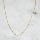 Opal Beaded Necklace: Gold