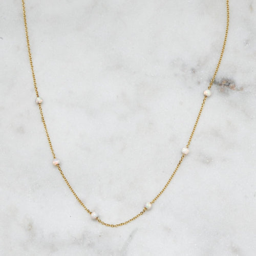 Opal Beaded Necklace: Gold by Sami Jewels