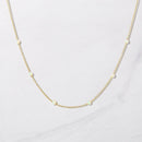 Opal Beaded Necklace: Gold
