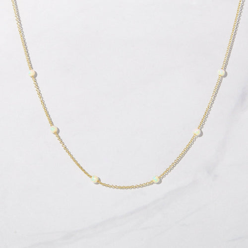 Opal Beaded Necklace: Gold by Sami Jewels