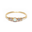 Opal CZ Stacking Ring: Size 7
