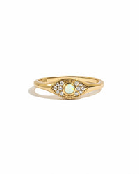 Opal Evil Eye Ring