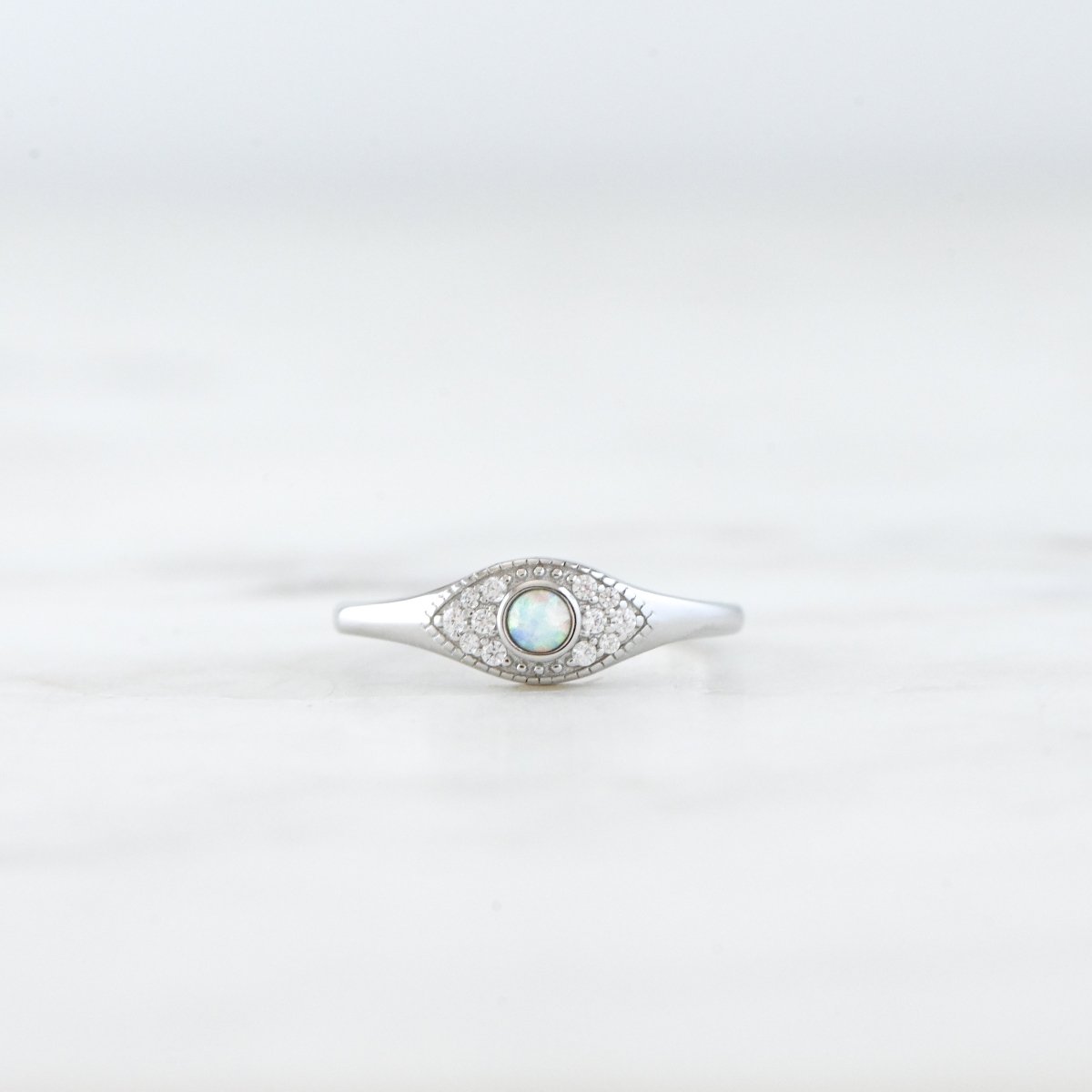 Opal Evil Eye Ring