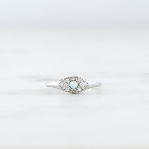 Opal Evil Eye Ring