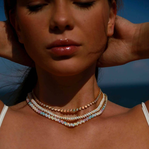 Opal Fiare Tennis Necklace