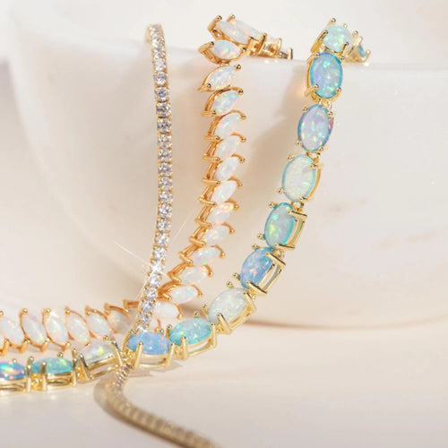 Opal Fiare Tennis Necklace