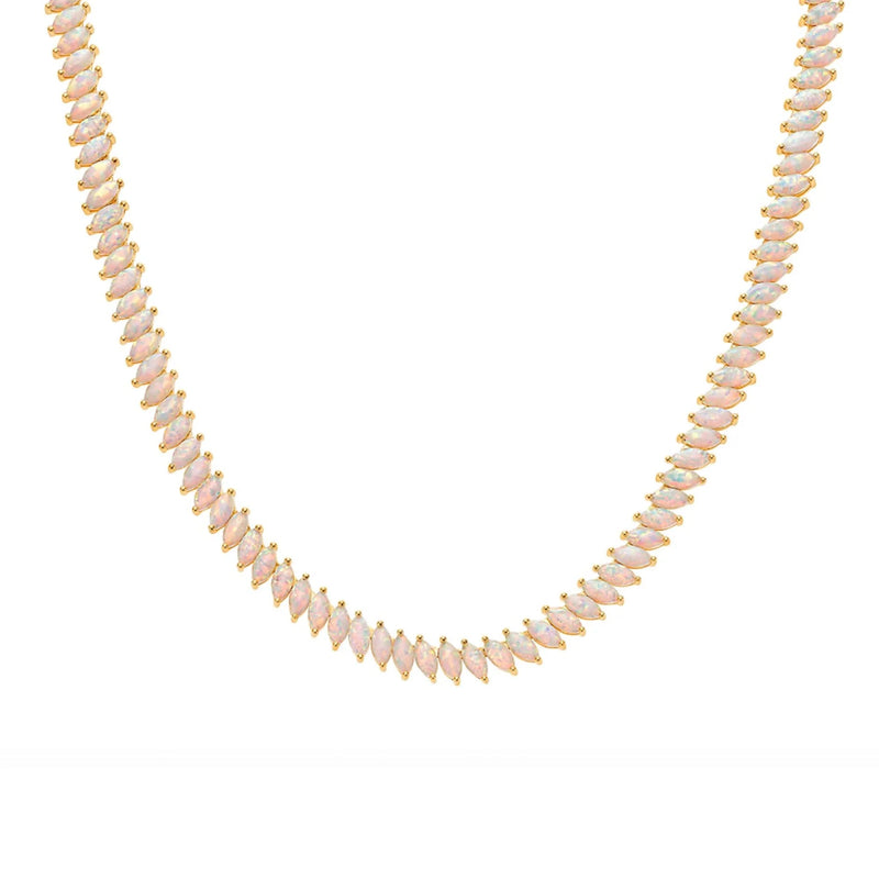 Opal Fiare Tennis Necklace by La Kaiser