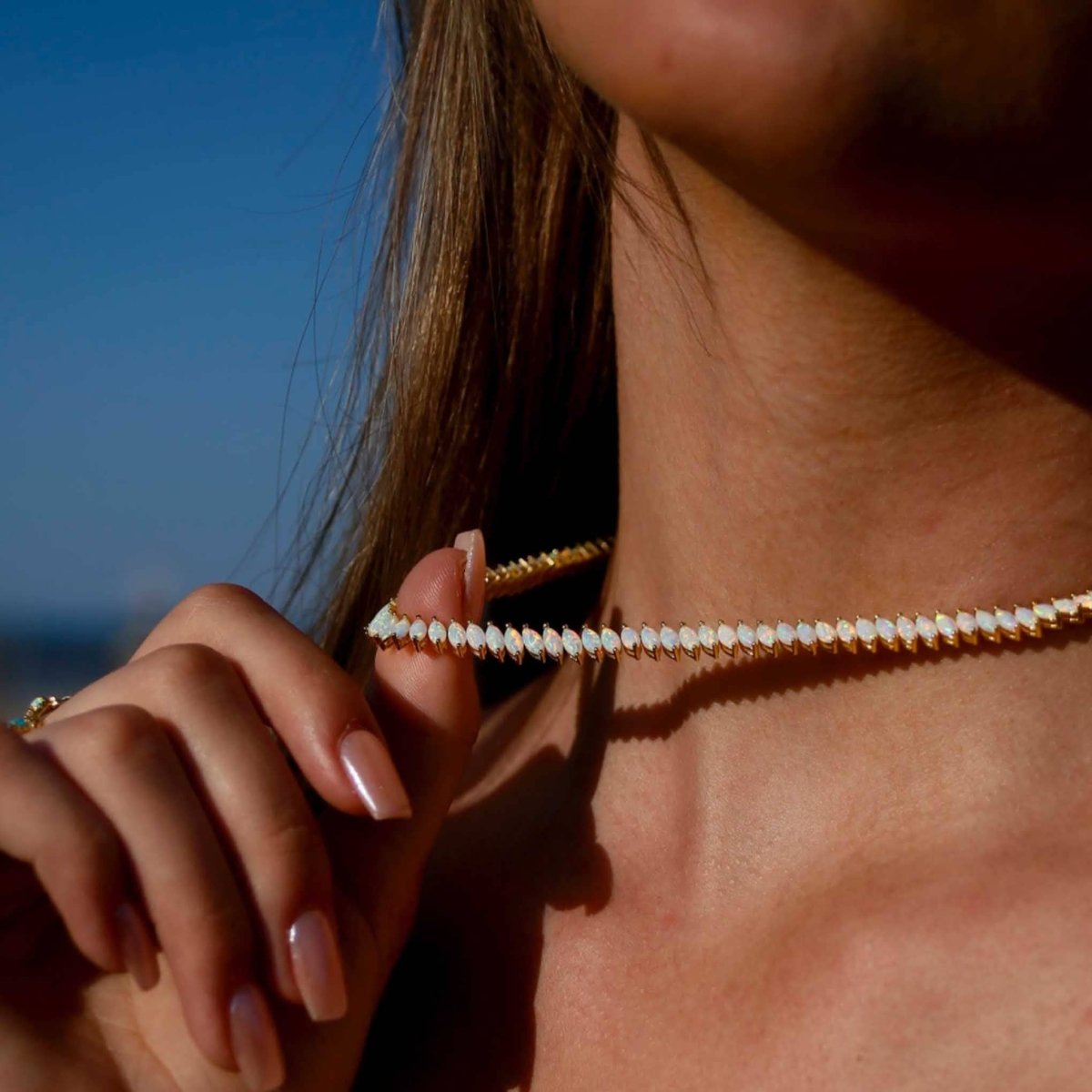 Opal Fiare Tennis Necklace