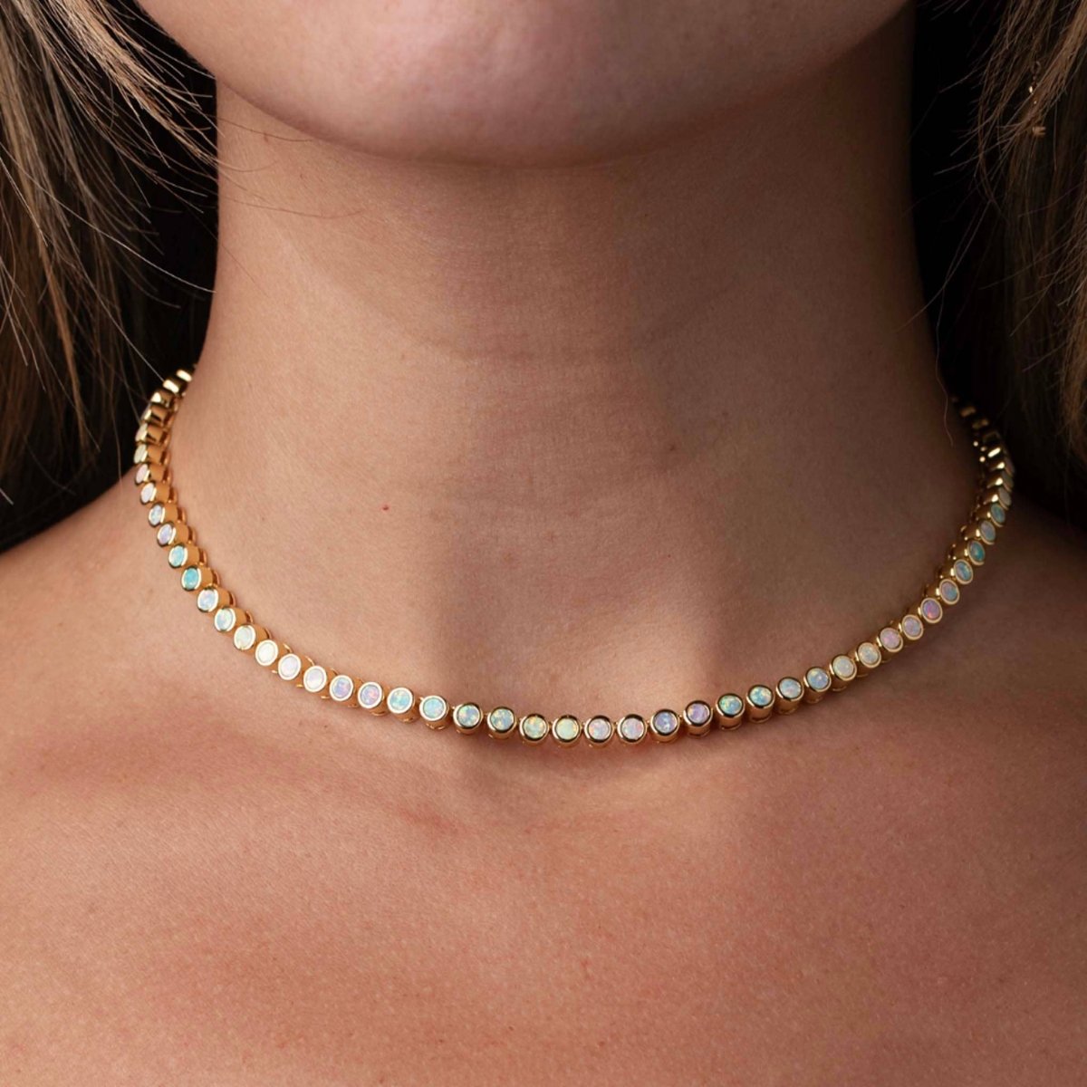 Opal Ombre Tennis Necklace – Red Bird Road
