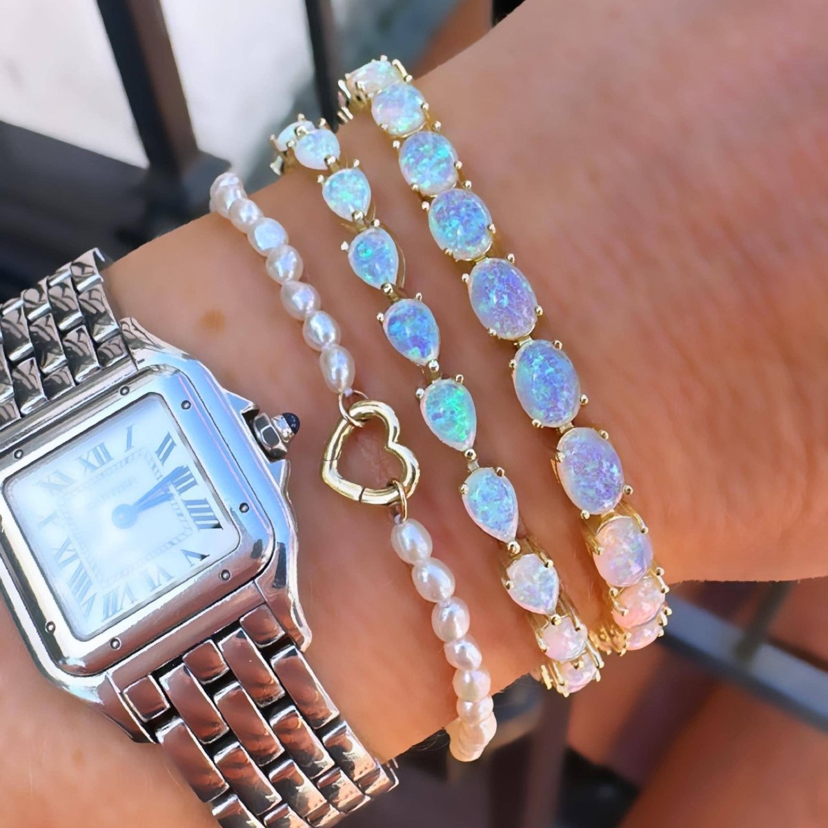 Opal Parisian Tennis Bracelet by La Kaiser