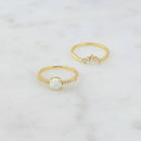 Opal Ring Set w Pave Ring Rings by Sami Jewels